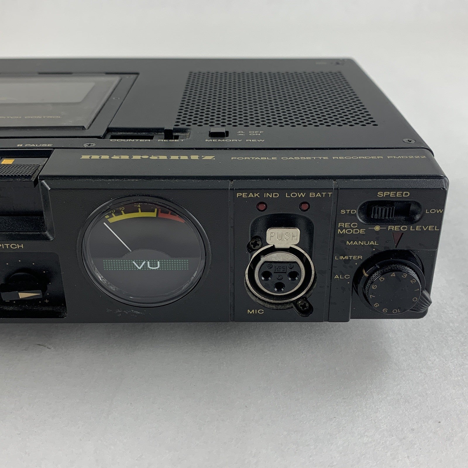 Marantz PMD-222 3 Head Portable Cassette Recorder Tested No Power Supply