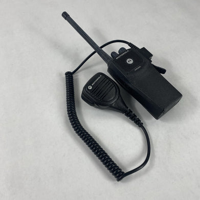 Motorola PR400 VHF 16 Channel AAH65KDC9AA2AN Hand Held Radio with Handset