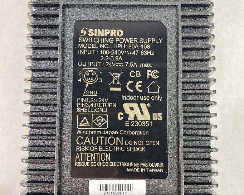 Sinpro HPU180A-108 4 Pin 24V 7.5A