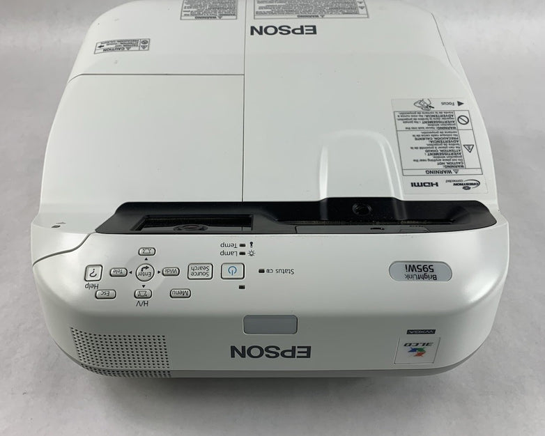 Epson H599A BrightLink 595Wi LCD Lamp Projector 169 Lamp Hours No Remote