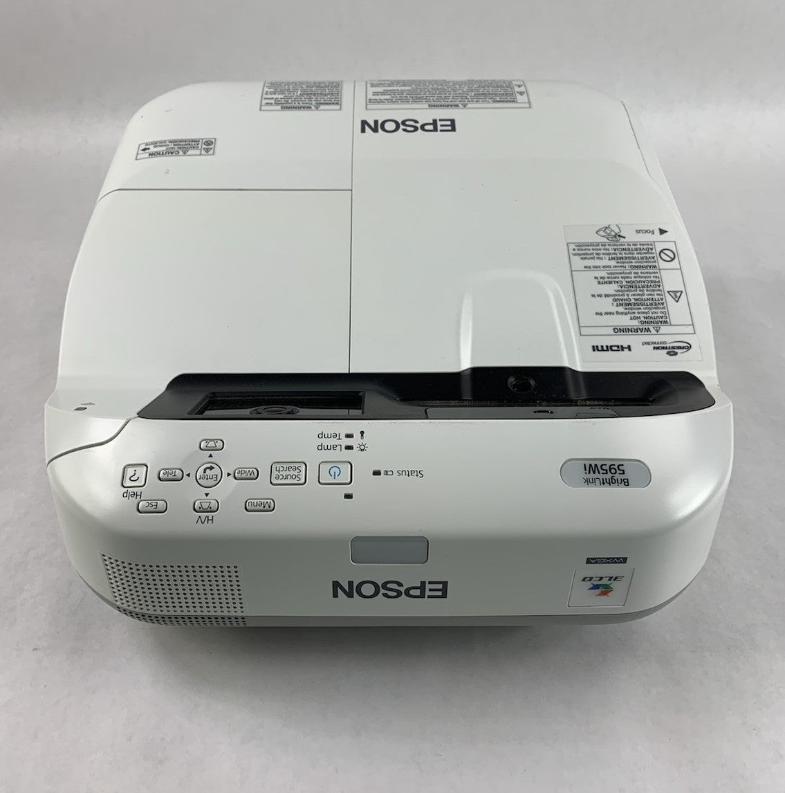 Epson H599A BrightLink 595Wi LCD Lamp Projector 169 Lamp Hours No Remote3