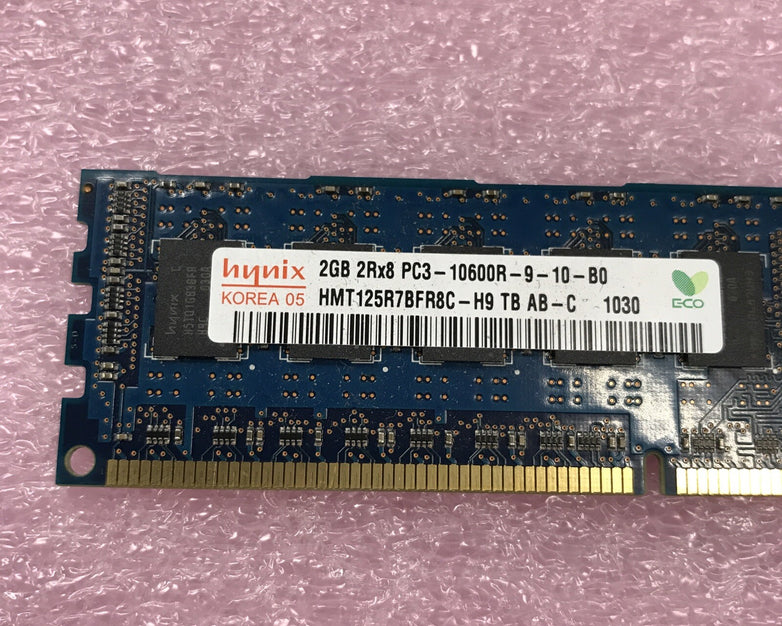 Hynix 4GB Kit 2x2GB 2Rx8 PC3-10600R-9-10-B0 Server Ram HMT125R7BFR8C