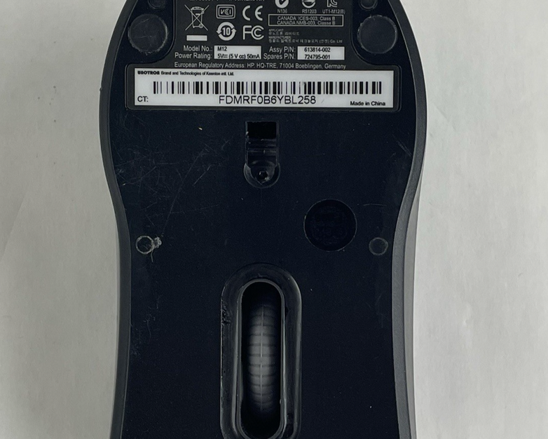 HP M12 USB PS2 Washable Mouse Tested