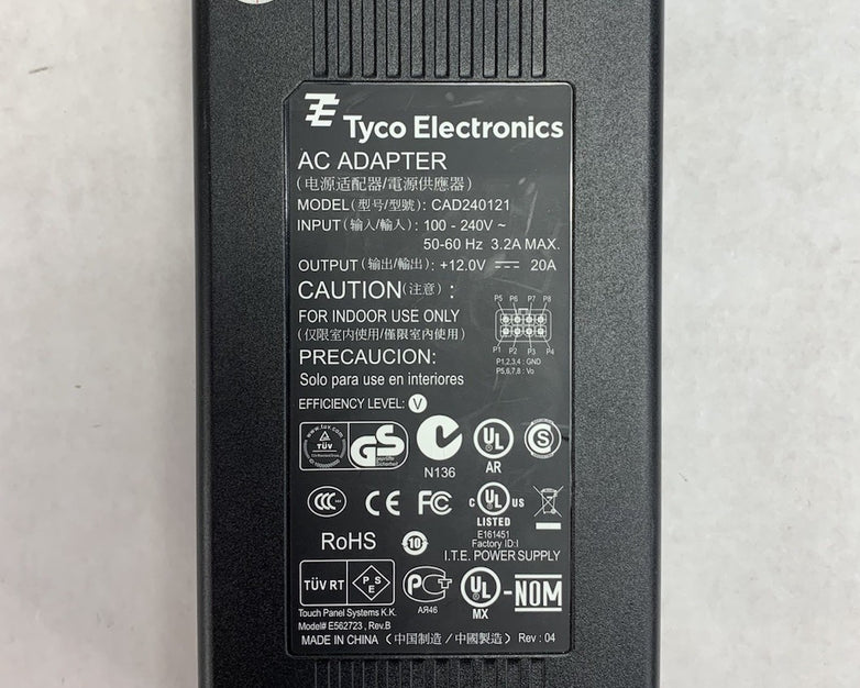 Tyco Electronics CAD240121 12V 20A 240W AC Adapter Power Supply