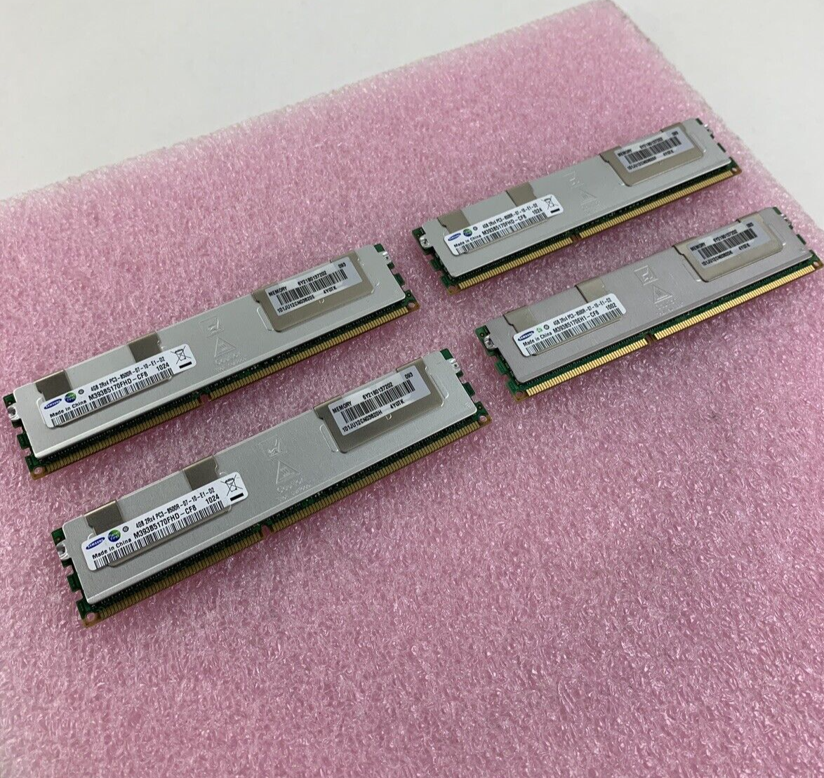 Samsung M393B5170FHD-CF8 4 GB 1067MHz ECC DDR3 Server RAM Module 2Rx4 Lot of 4x