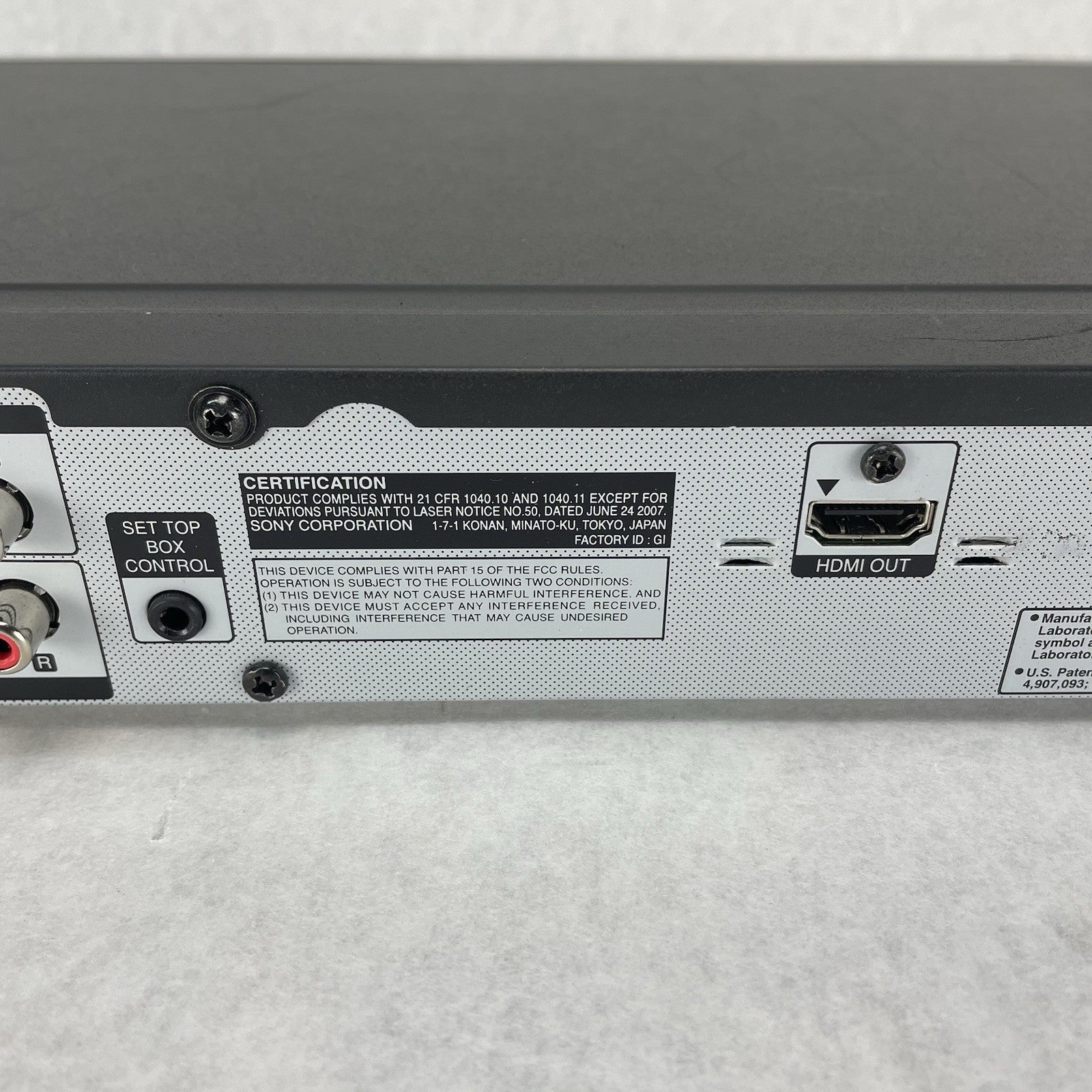 Sony RDR-GX257 DVD Recorder HDMI Tested Working No Remote No Power Cord