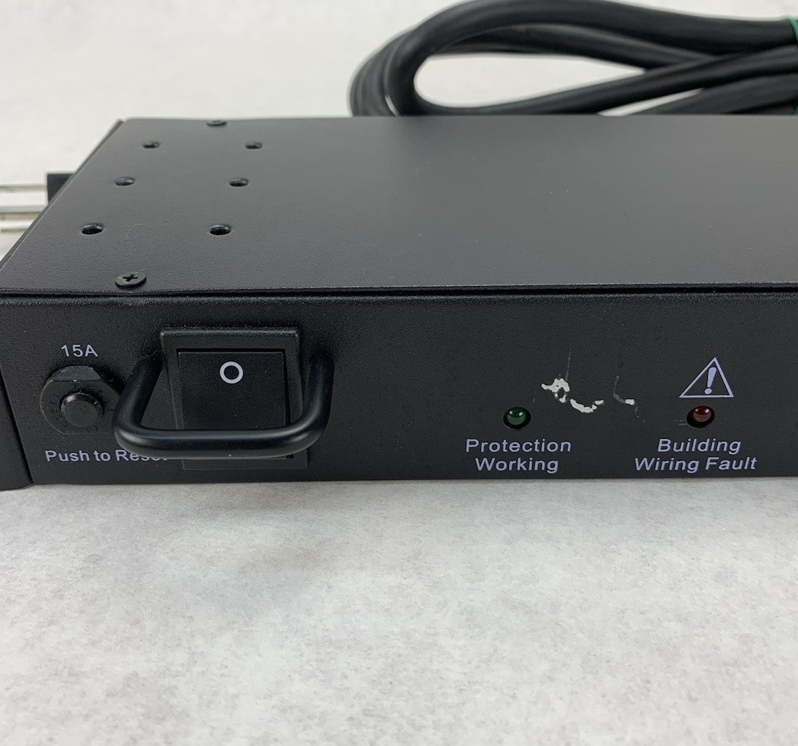 APC SurgeArrest Rackmount NET9RMBLK 120V 15A Power Distribution Unit - Tested2