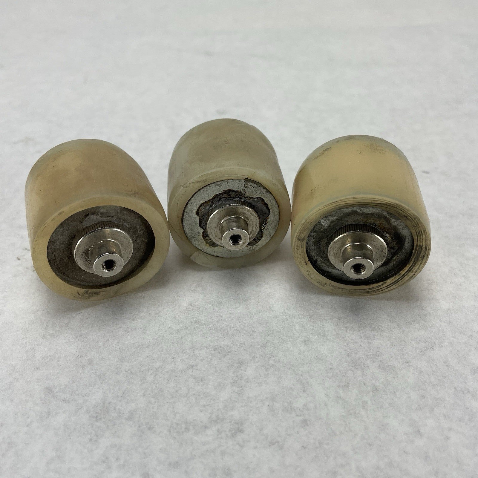 Polyurethane Rollers with Bearings Lot of 3
