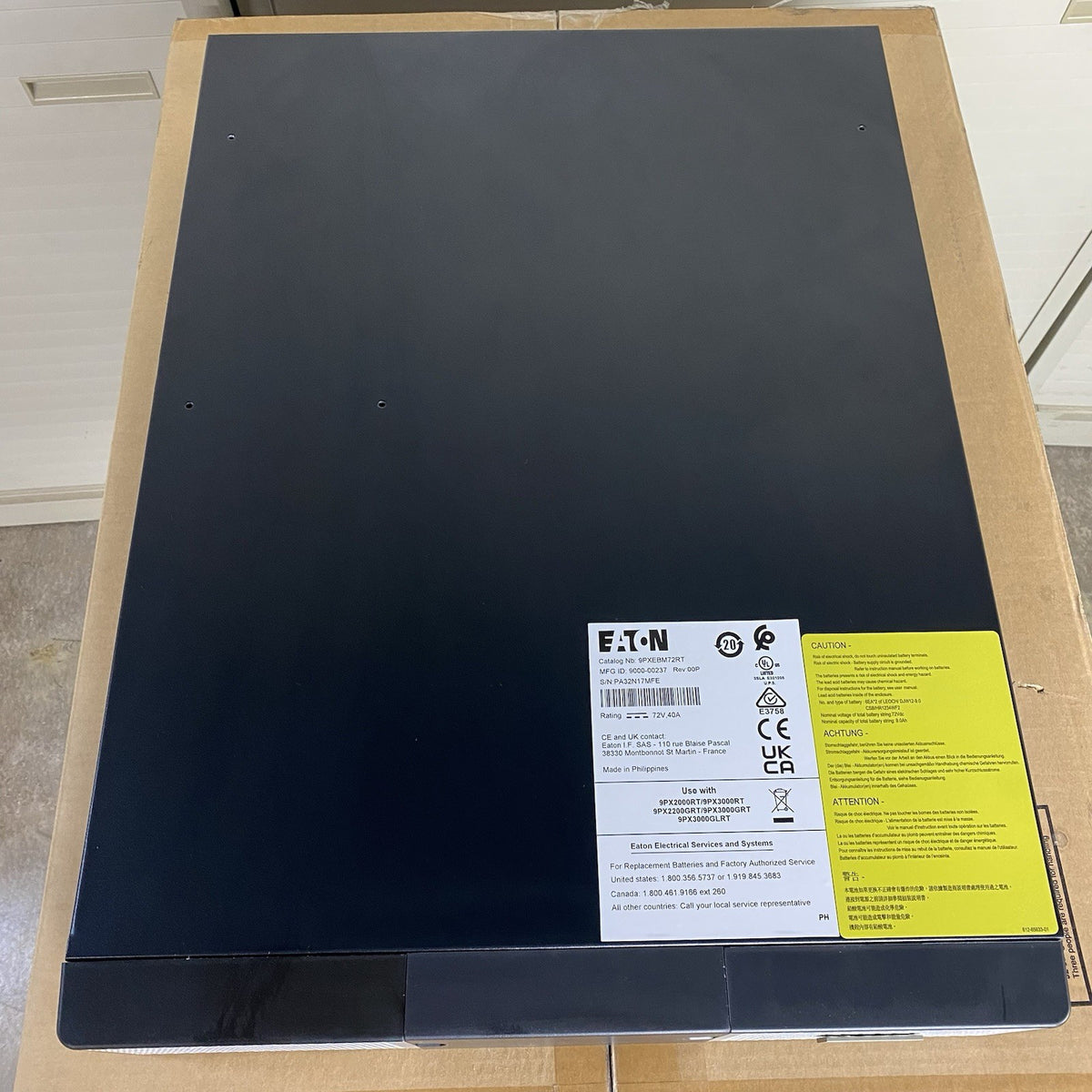 Eaton 9PXEB 9PX 72V Rack/Tower Extended Battery Module EBM 9PX Exp: 8/2310