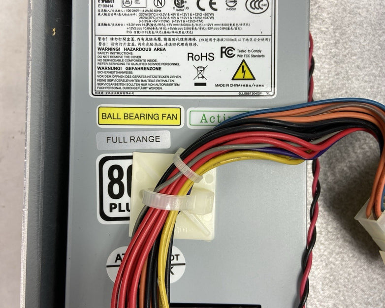 Exacq IPS-2000-ELIP 1U Server Rackmount Chassis Sparkle Power SPI220LE 250W PSU