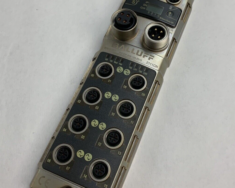 Balluff BN1006A IO Link Master 8-In/8-Out M12 Ports BNI EIP-50 Untested