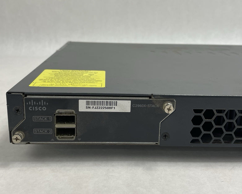 Cisco WS-C2960X-48FPS-L  V07 48 port GIG POE+ Switch Tested & Reset No Rack Ears