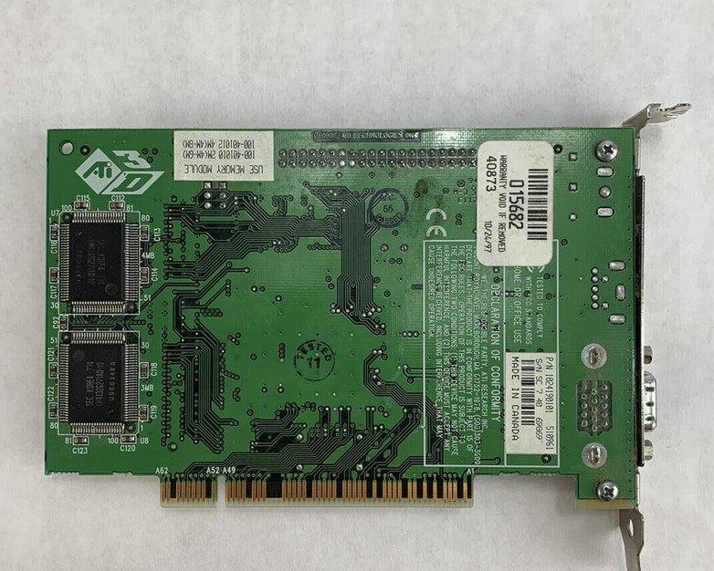ATI 109-41900-00 GPU VGA W/ Memory Module Slot