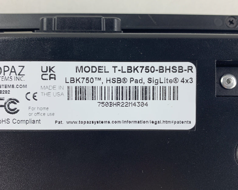 Topaz T-LBK750-BHSB-R Signature Pad Tested w/ Stylus