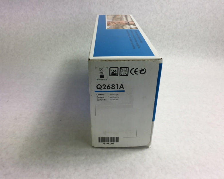 Genuine HP Laserjet Q2681A Cyan Toner Cartridge  Factory Sealed Box