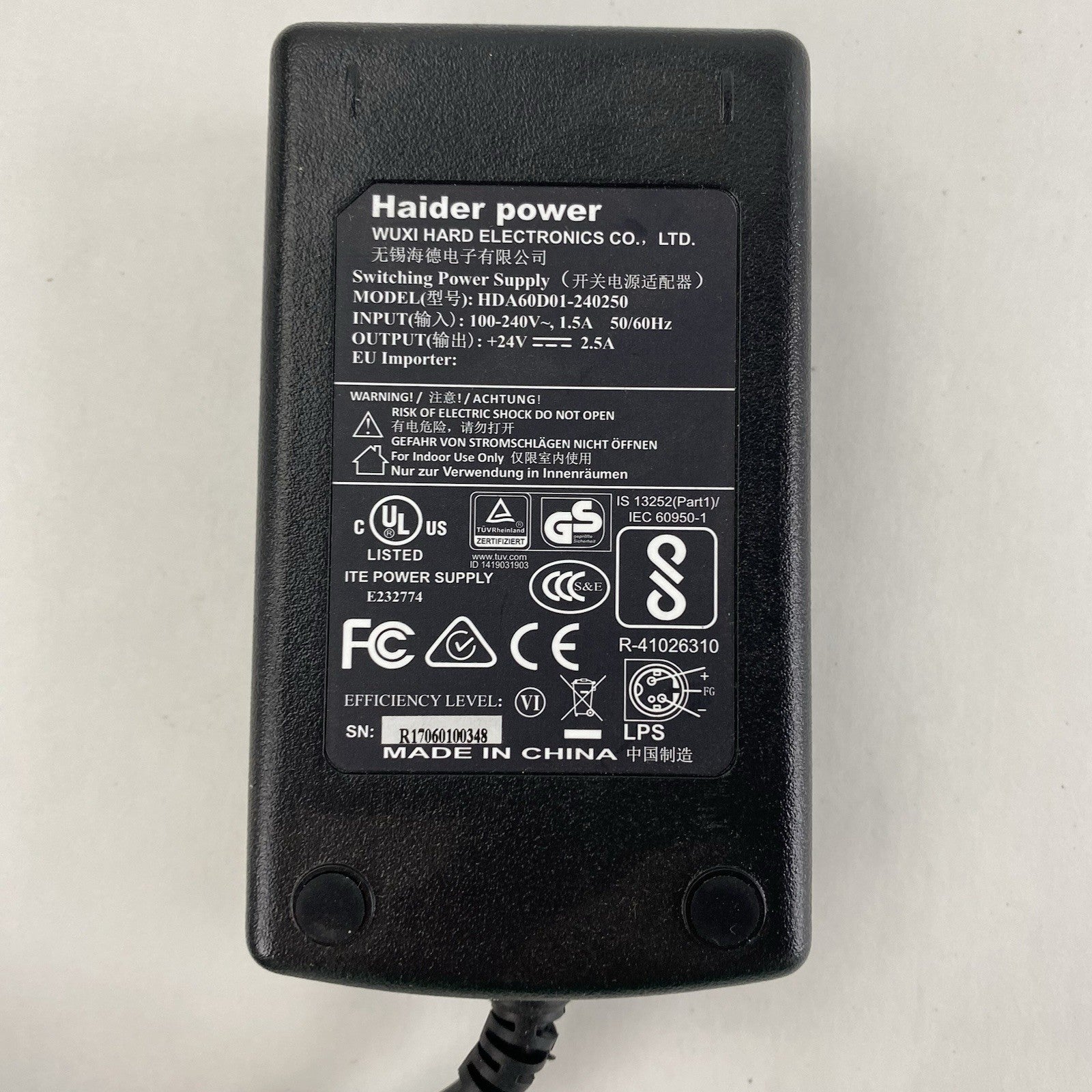 Haider Power HDA60D01-240250 Switching Power Supply No Power Cord Lot of 24