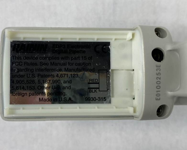 Rainin EDP3-Plus 20-200 ul LTS 12-Channel Digital Pipette No Battery Untested