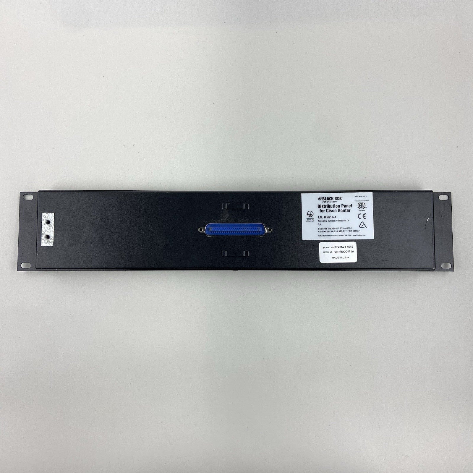 Black Box VNMSCOM1A JPM2194A Distribution Panel for Cisco Router High Density4