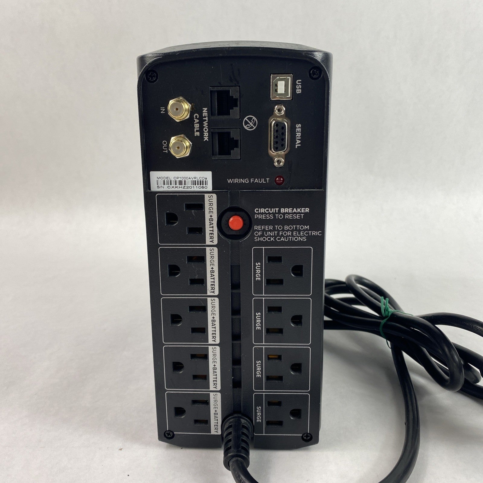 CyberPower CP1000AVRLCDa 1000VA 600W 9 Outlets 4 Surge 120V Tested Needs Battery2