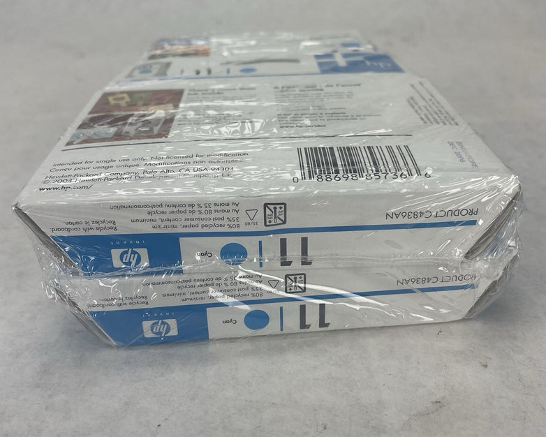 C4836AN HP 11 Ink Cartridge 1100 1200 2200 Cyan Sealed Box Lot of 4