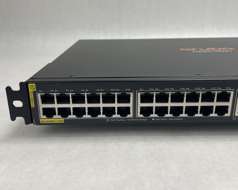 Aruba HP JL728A 6200F 48G Class4  4SFP+ Switch Tested and Factroy Reset