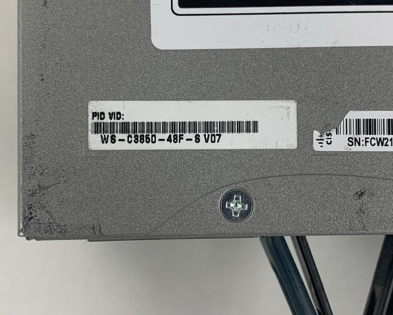 Cisco WS-C3850-48P-L V07 48-Port PoE Switch Tested w/ C3850-NM-4-10G 1x PSU