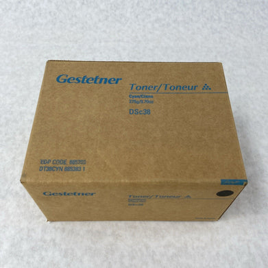 Genuine Gestetner DSc38 Cyan Toner Cassette 275g 9.70oz 885383