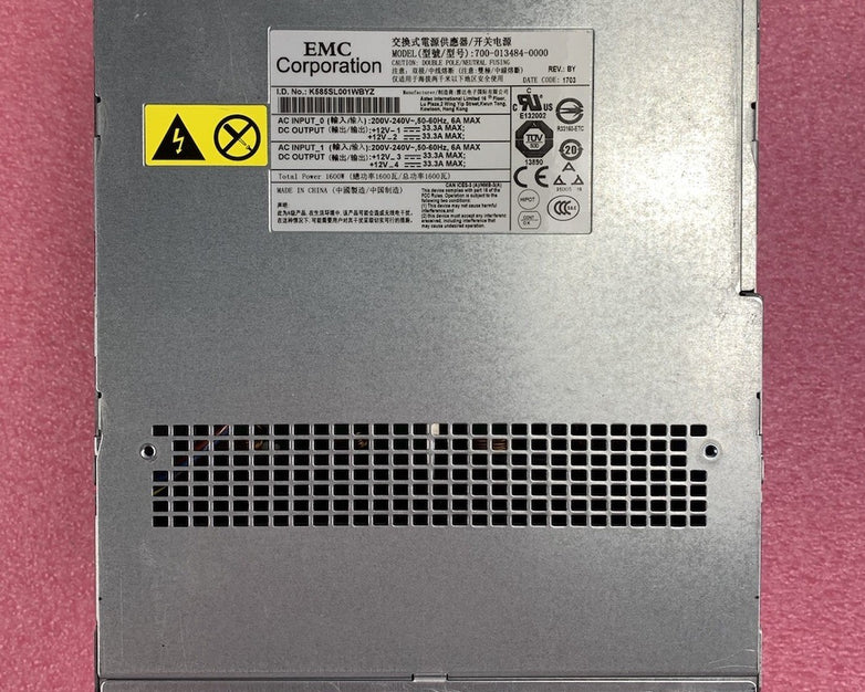 EMC Corp 700-013484-0000 1600W Power Supply