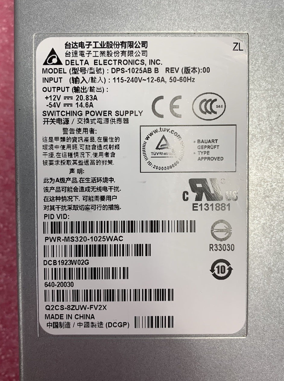 Delta Electronics DPS-1025AB B Rev: 00 Switching Power Supply