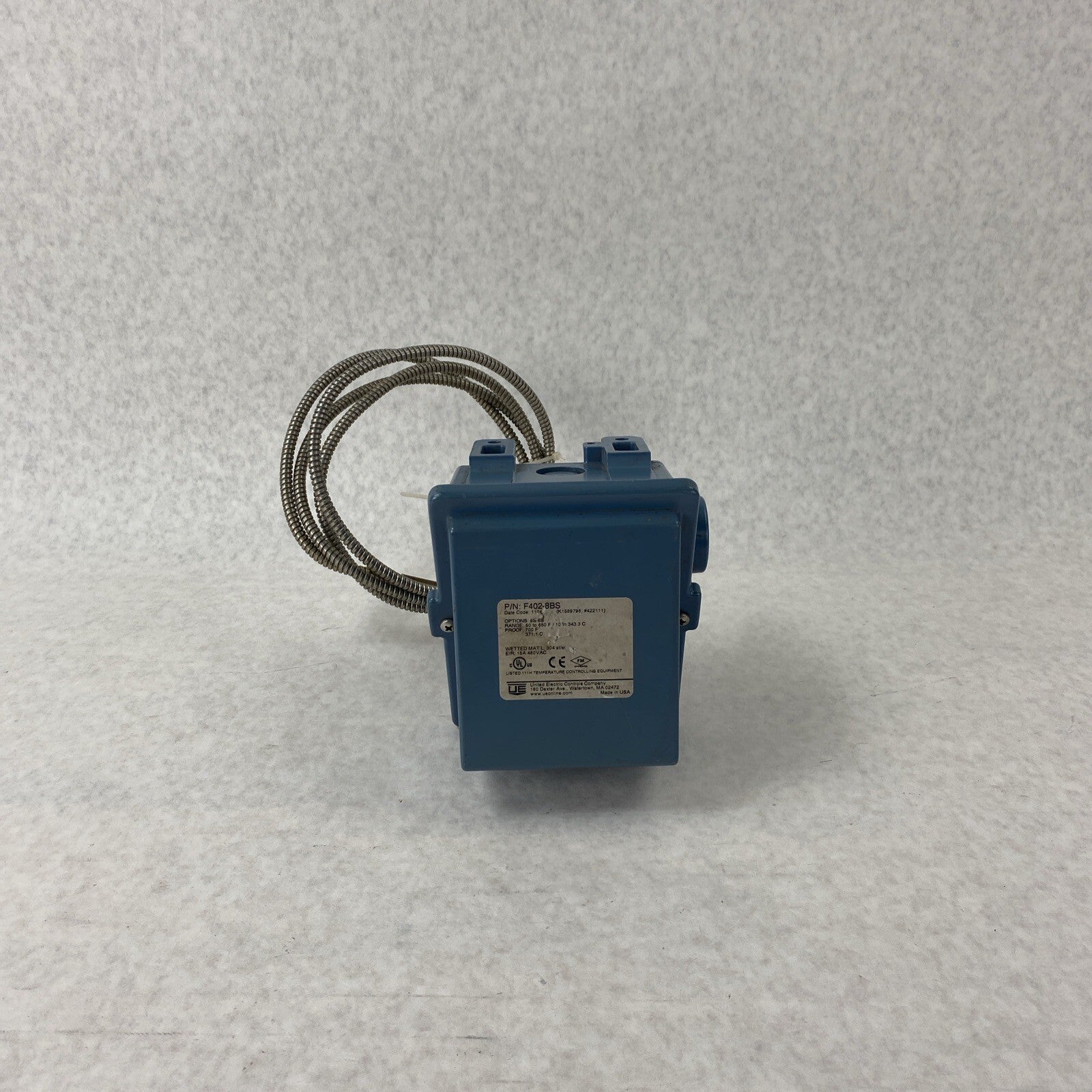 United Electric Controls F402-8BS 6S Temperature Control Unit 50-650F 15A 480VAC