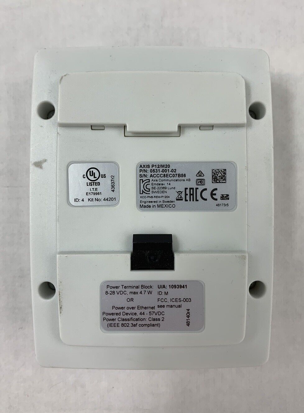 Axis P12/M20 0531-001-02 Power Terminal Block