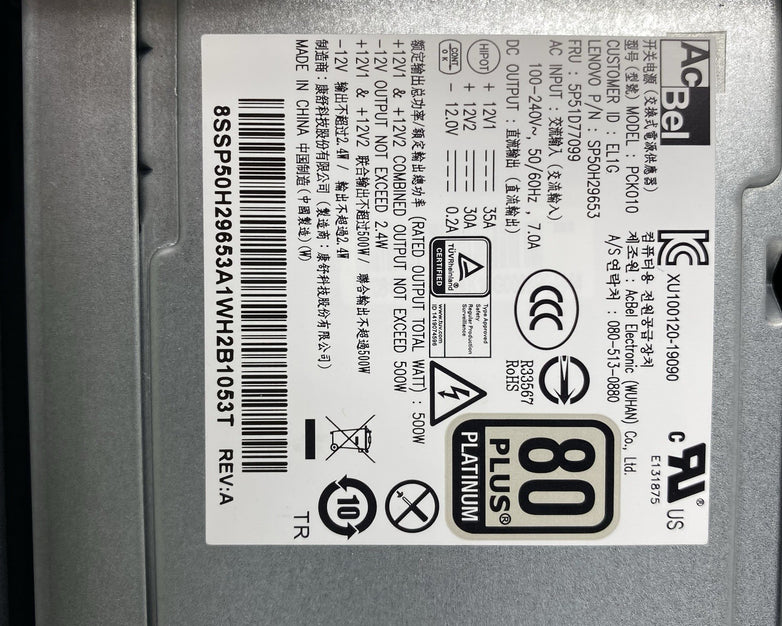 Lenovo ThinkStation P360 MT Intel Core i7-12700k 3.60GHz 32GB RAM No HDD No OS