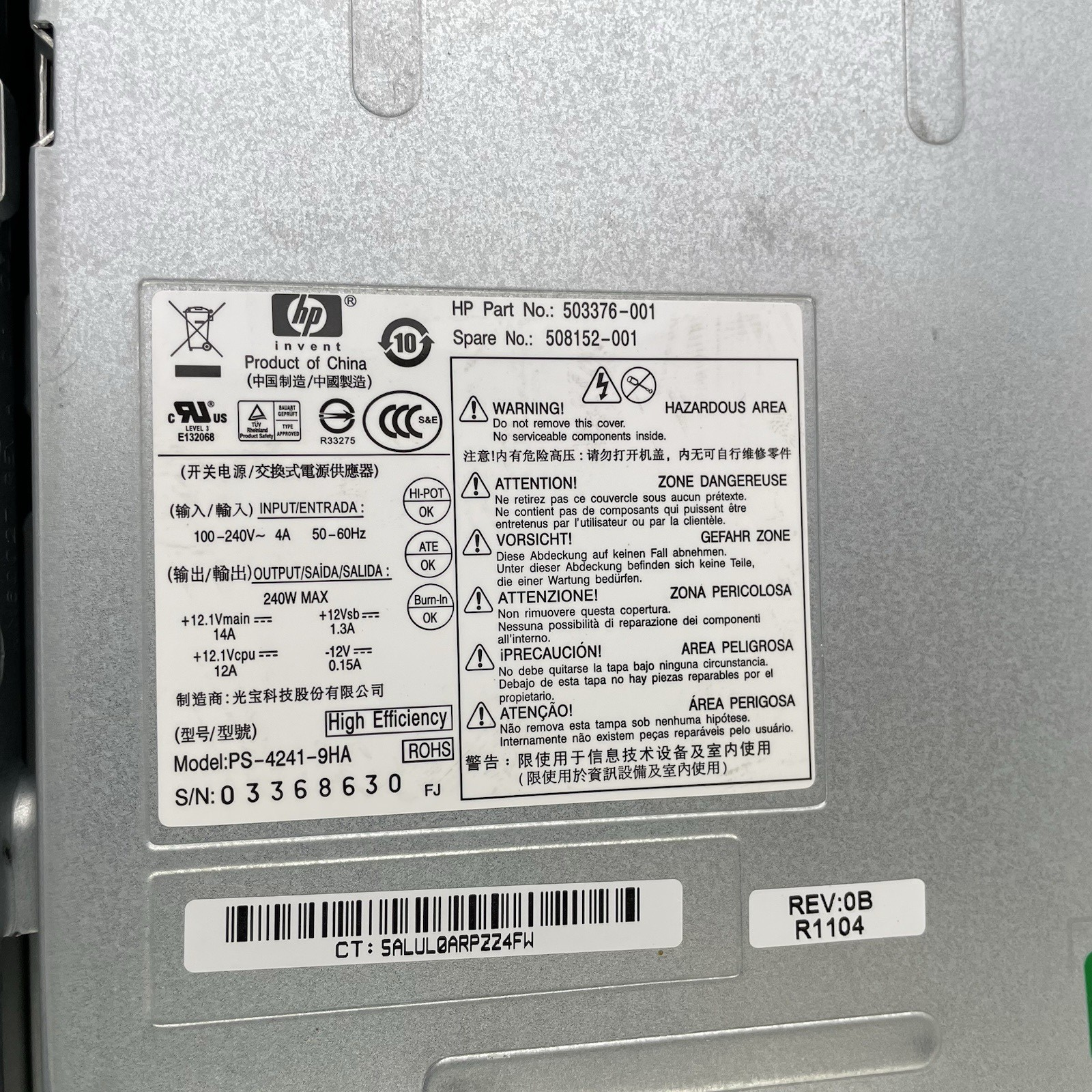 HP Compaq Pro 8000 SFF Core 2 Duo E8500 3.16 GHz 4 GB Ram DVD-RW No HDD No OS