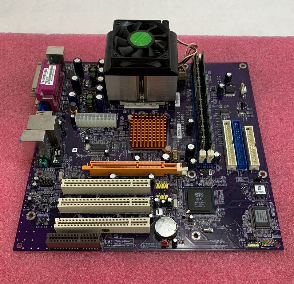 SIS SIS-741GX-M Motherboard AMD Sempron 2400+ 1.66GHz 640MB RAM w/Shield