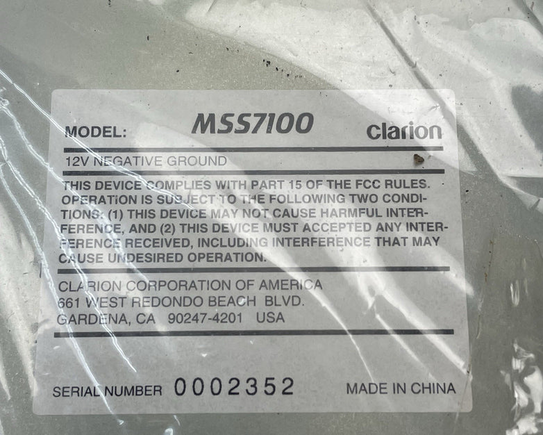 NOS Clarion Provideo MSS7100 Multi Source Switcher Untested Open Box