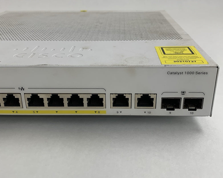 Cisco C1000-8FP-2G-L Catalyst 8-Port PoE+ GbE 2-Port DP Network Switch Tested