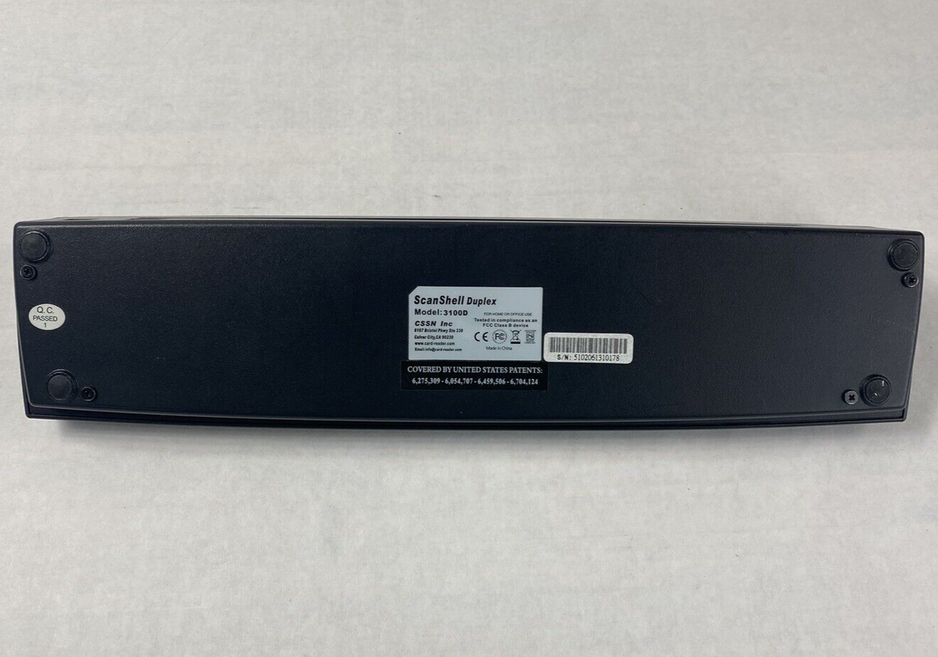 CSSN Scanshell 3100D Duplex A4 Dual CMOS Mechanical Scanner Untested
