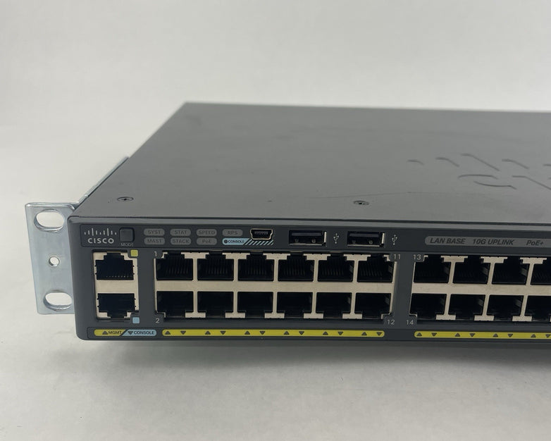 Cisco Catalyst WS-C2960X-48FPD-L V05 48-Port Gigabit Managed PoE+ - Tested