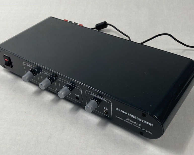 Audio Enhancement Ultimate III Infrared Wireless Receiver/Amplifier Power Tested