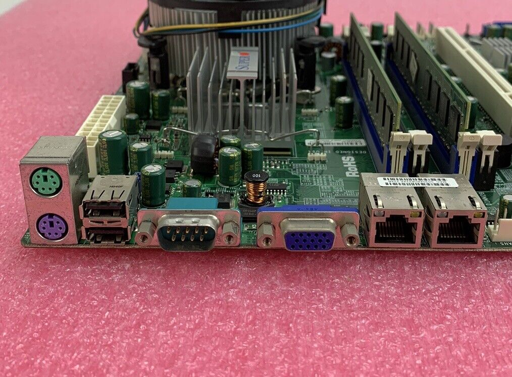 SuperMicro X7SBI Motherboard Intel Core 2 Quad Q6600 2.4GHz 4GB RAM w/ Shield