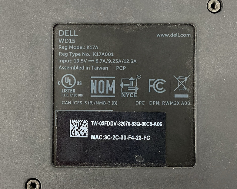 Dell WD15 K17A USB-C USB 3.0 Laptop Docking Station Untested Lot of 6