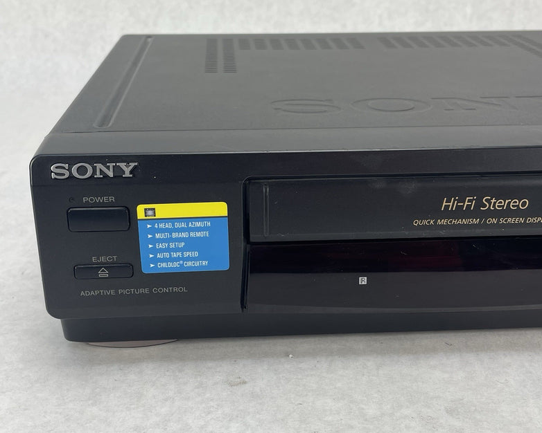 Sony SLV-677HF VCR 4-Head Hi-Fi Stereo VHS Player Recorder With Remote Works