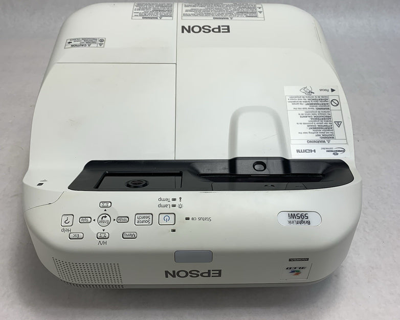 Epson H599A BrightLink 595Wi LCD Lamp Projector 635 Lamp Hours - No Remote