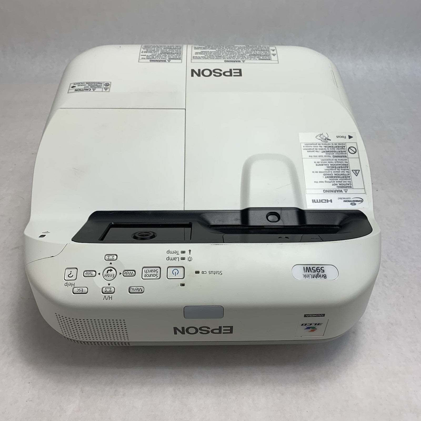 Epson H599A BrightLink 595Wi LCD Lamp Projector 635 Lamp Hours - No Remote3