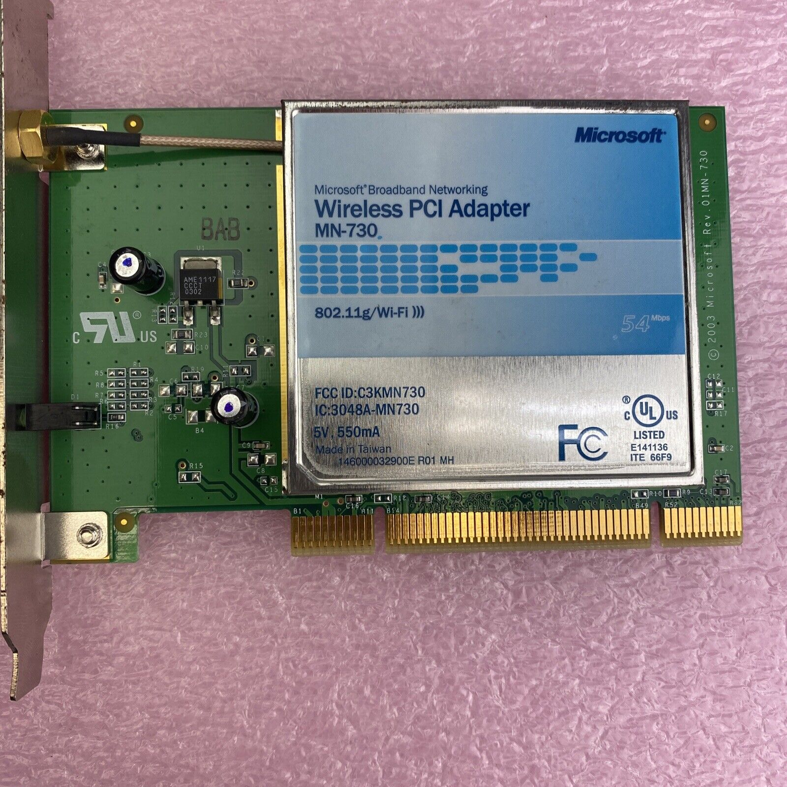 Microsoft Broadband Networking MN-730 Wireless PCI Adapter