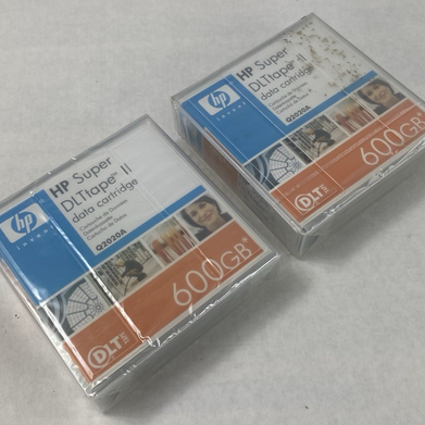 HP Q2020A Super DLTtape II 600GB Data Cartridge Lot of 2