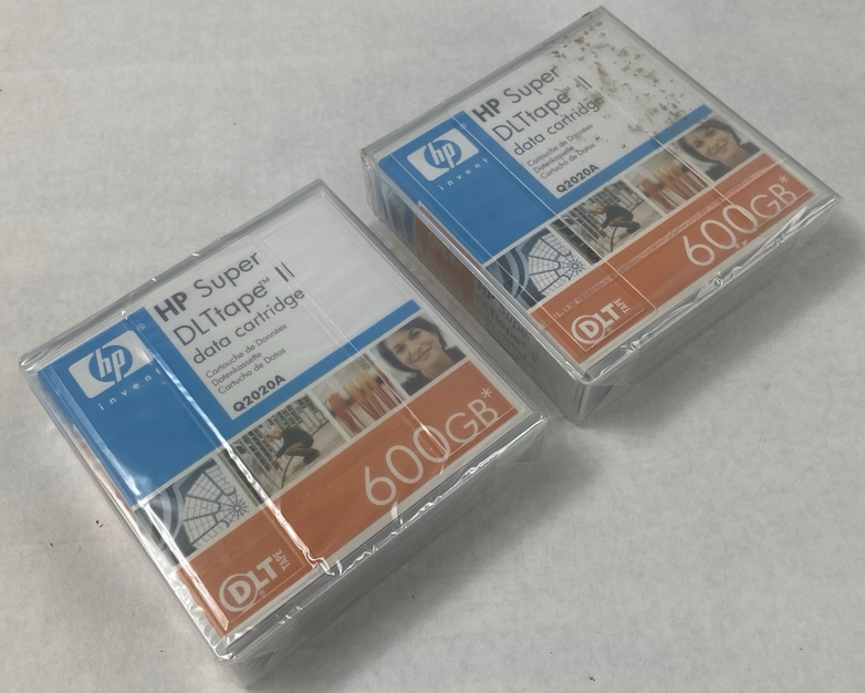 HP Q2020A Super DLTtape II 600GB Data Cartridge Lot of 2