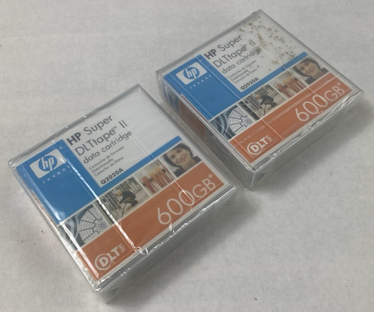 HP Q2020A Super DLTtape II 600GB Data Cartridge Lot of 2