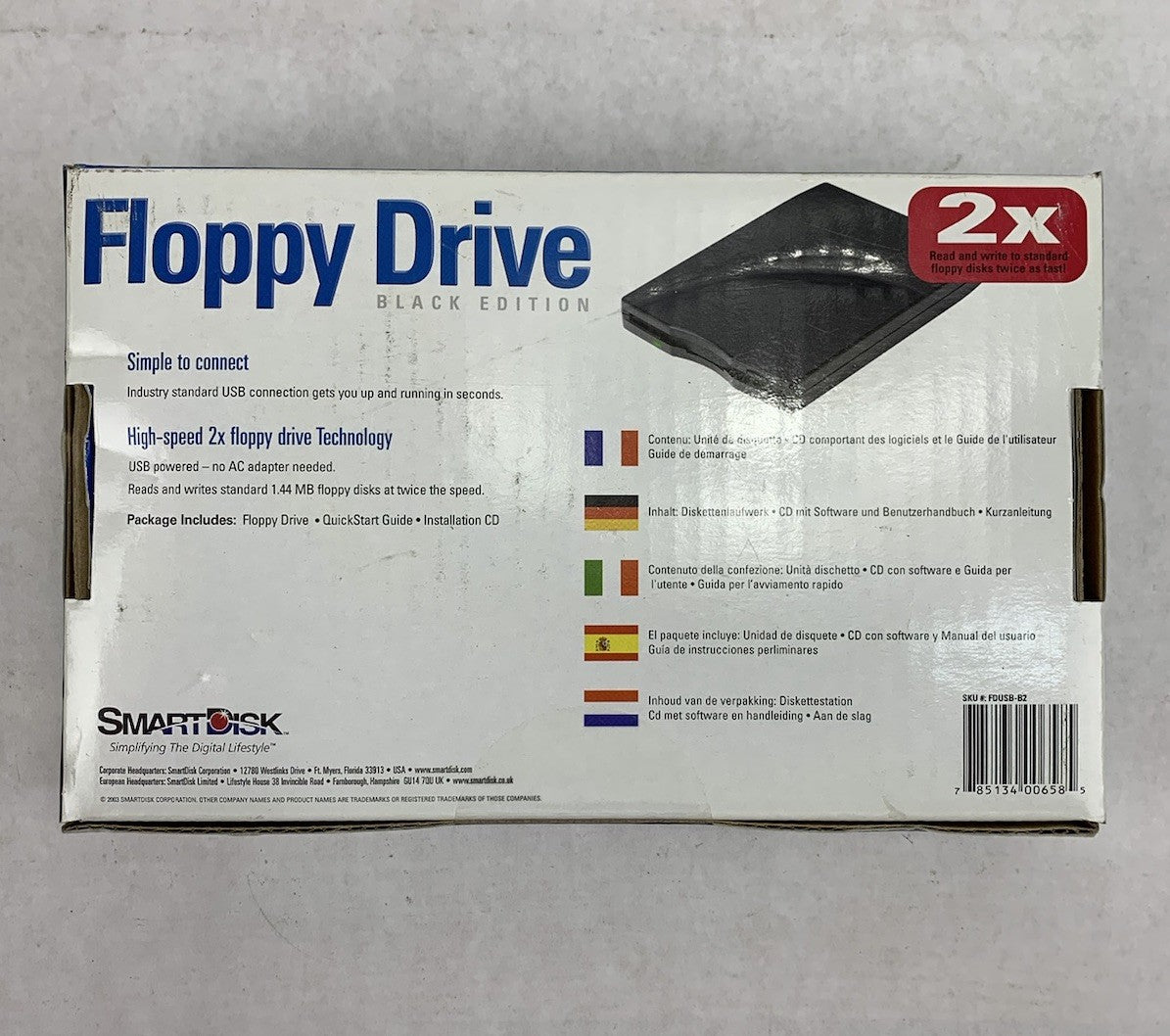 SmartDisk High-Speed 2x Floppy Drive Black Edition