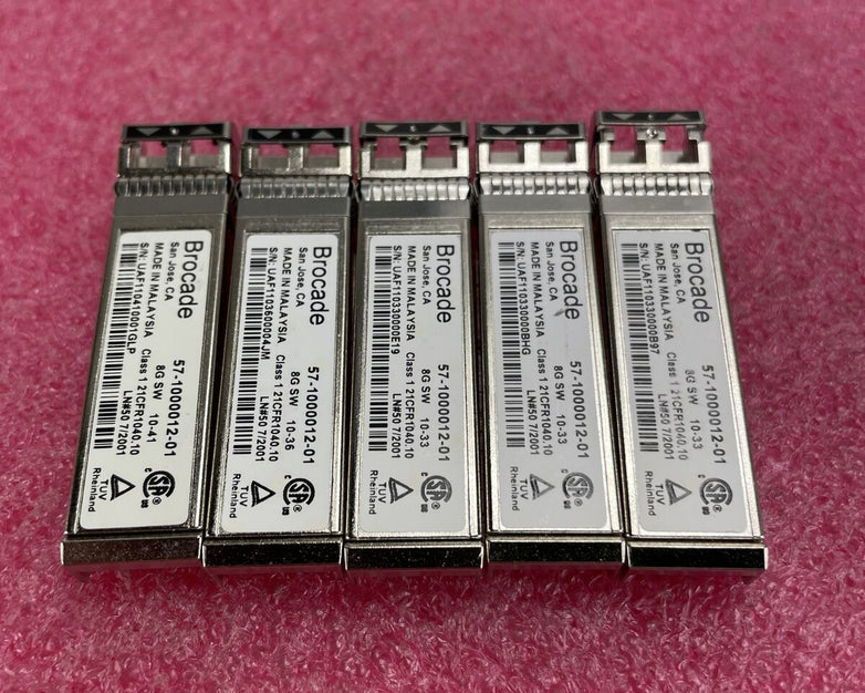 5 x Brocade 8G SW 57-1000012-01 8GB 850nm Optical Transceiver SFP Module